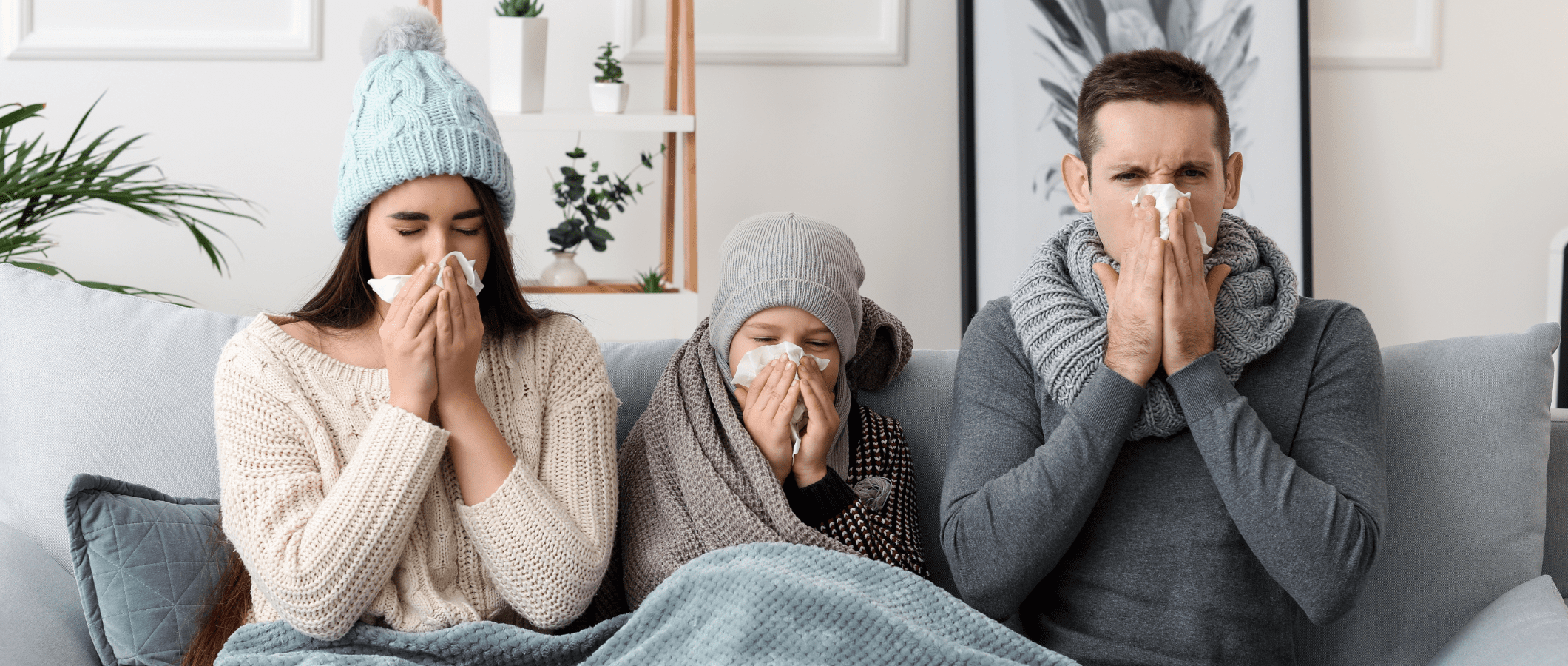 virus de la grippe famille malade